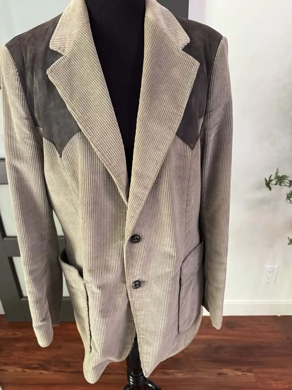 Vintage Brad Whitney California The Colorado Corduroy Western Blazer Size 42